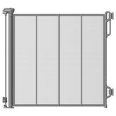 Spaceany reinforced retractable gate extended to fit wide openings for flexible safety