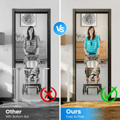 Spaceany retractable safety gate baseboard-mount demonstrates secure wall installation.