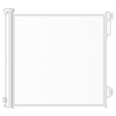 Spaceany retractable safety gate extended to fit wide openings for safer stairs.