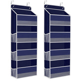 SpaceHacks 2-pack over-the-door organizer in blue for convenient pantry storage