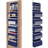 SpaceHacks 6-Tier Over-The-Door Organizer shows clear pockets for fast item retrieval