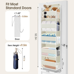 SpaceHacks door organizer clear window highlights contents for easy pantry or nursery item spotting.