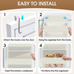 SpaceHacks hanging storage 40lb capacity keeps heavier items stable without warping under load.