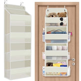 SpaceHacks over-the-door organizer shows four pockets with clear visibility