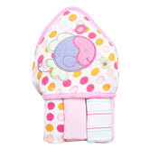 Spasilk baby bath hooded towel pink fish, plush terrycloth for cozy post-bath snuggles