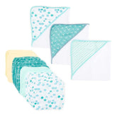 Spasilk bath hooded towel set in green dots ideal for gentle newborn drying