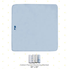 Spasilk Receiving Blanket blue folded-crib for crib time and soothing nap cuddles.
