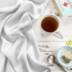 Spasilk silk pillowcase envelope-closure detail ensuring overnight secure fit