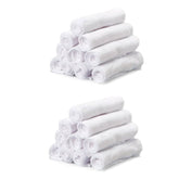 Spasilk washcloths white 20-pack ideal for newborn baths and nursery care.