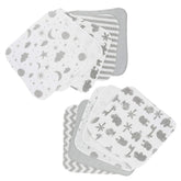 Spasilk washcloth wipes set gray celestial pack for gentle newborn bath time.