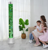 Special Supplies Aquarium Sensory Bubble Tube with 12 fish swimming for calming visual focus.