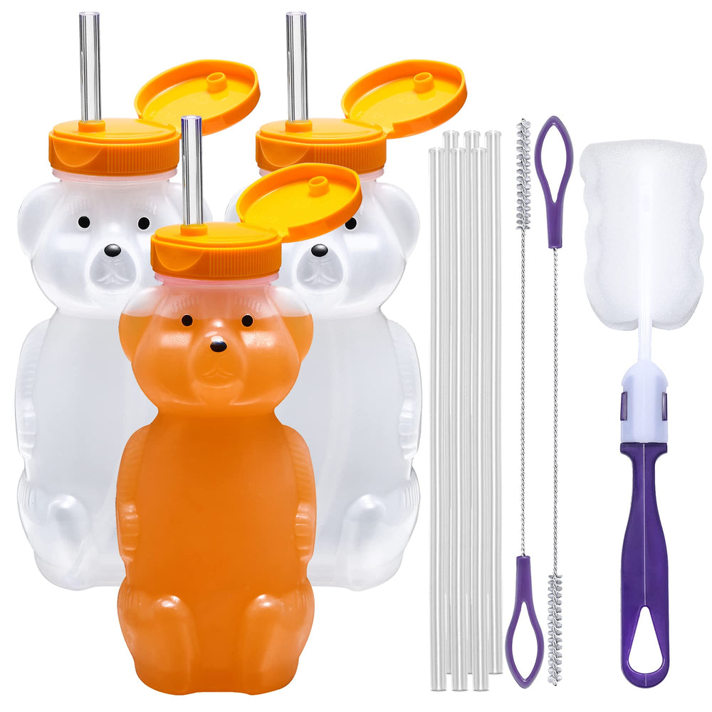 Special Supplies Honey Bear Cup with long straw supports easy hydration and assistive sipping