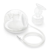 Spectra CaraCups wearable milk collection in use for hands-free pumping.