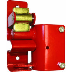 SpeeCo One Way Gate Latch in red enabling one-handed operation for secure ranch gates.