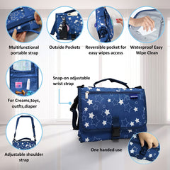 SPEENSUN changing pad attached to a stroller for easy travel.