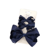 Spenlly navy glitter bow, 4-inch clip, perfect daily wear for little girls