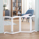 Spirich dog gate 80in hallway setup safely contains pets.