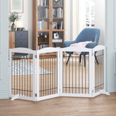 Spirich free-standing gate, 80 inches wide, for wide hallways and doorways.