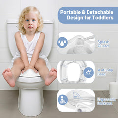 Spluvvly potty seat adjustable-height feature fits most toilets for growing toddlers.