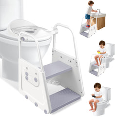 Spluvvly potty seat folded compactly for easy storage and space-saving bathroom use.