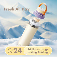 SporraMom 360° cooling tube system close-up maintains even cooling in the purple cooler
