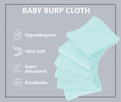 Spotted Play coral fleece burp cloths provide soft, absorbent coverage for spills.