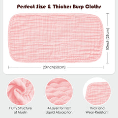 Spotted Play burp cloths with reinforced edges stay neat after washes.