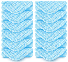 Spotted Play muslin burp cloth aquamarine, ultra-soft and highly absorbent for newborn burping.