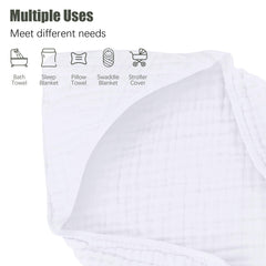 Spotted Play muslin closeup showing six-layer texture and plush softness.