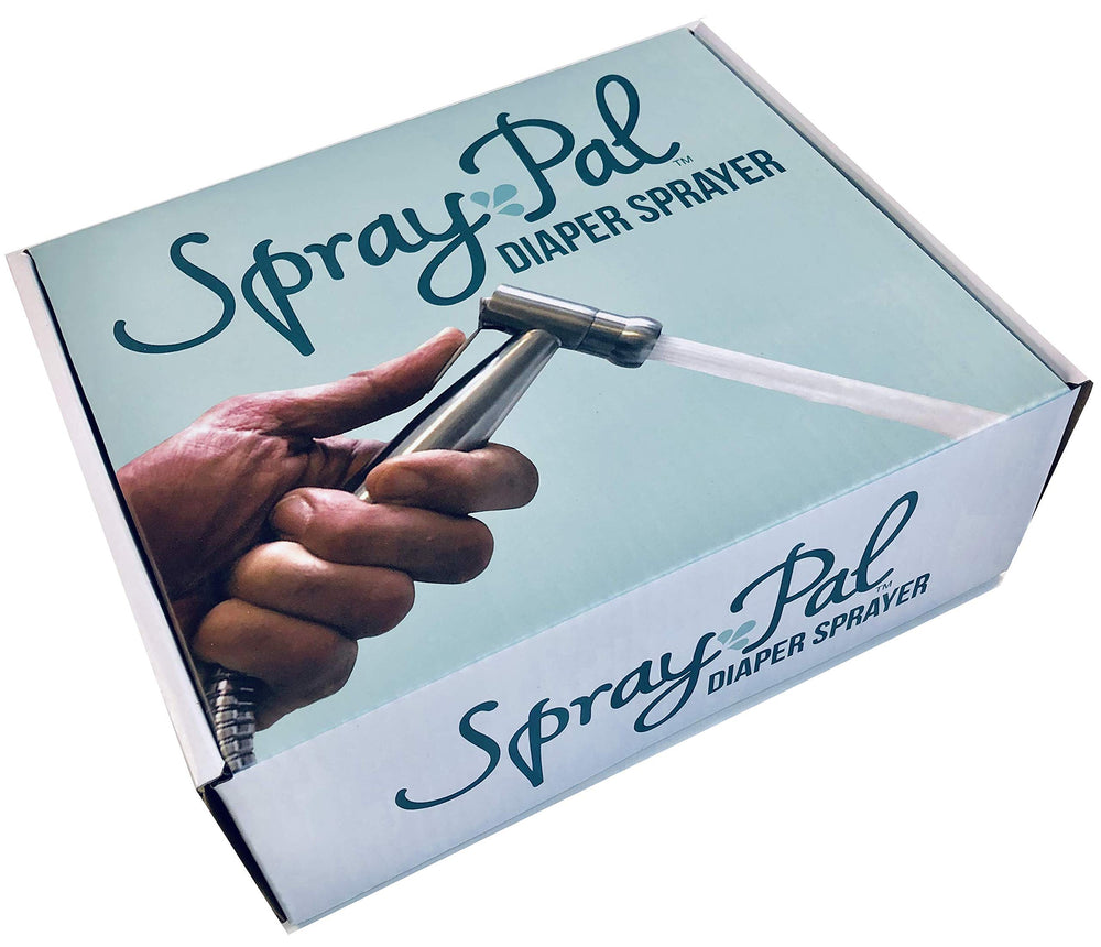 Spray Pal Diaper Sprayer installation close-up shows quick setup.