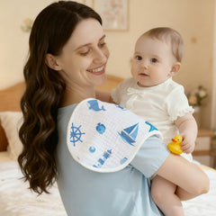 Spriggenix ocean animals print burp cloths illustrating versatile baby care uses