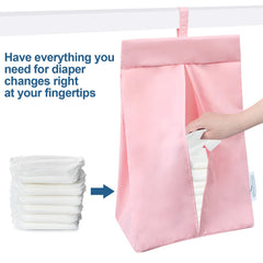 SPRINGSPIRIT diaperstacker in-use in nursery for hands-free diaper access