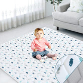 SPRINGSPIRIT Premium Foam Baby Play Mat front view highlights extra-large play space for tummy time and play.