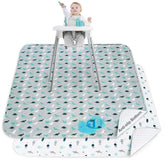 SPRINGSPIRIT splat mat under high chair with anti-slip back, protecting floors from spills.
