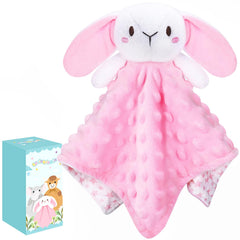Sprinqdawin Lovey Bunny soft fabric closeup highlights gentle cuddle comfort for babies.