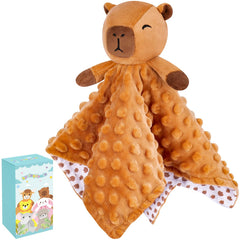 Sprinqdawin Loveys Capybara blanket plush showcases soft fabric for soothing baby snuggles