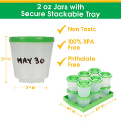 Sprout Cups freezer tray stack keeps portioned meals ready for freezing