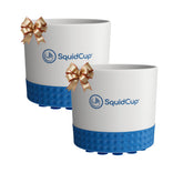 SquidCup non-tipping base on a boat keeps drinks steady on rough water.