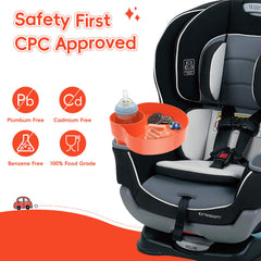 SSPONT kids car seat tray base-attachment demonstrates firm fit across most car seats.