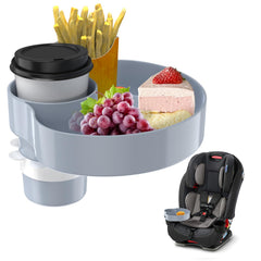 SSPONT kids car seat tray close-up highlights spill-proof edge for mess-free meals.