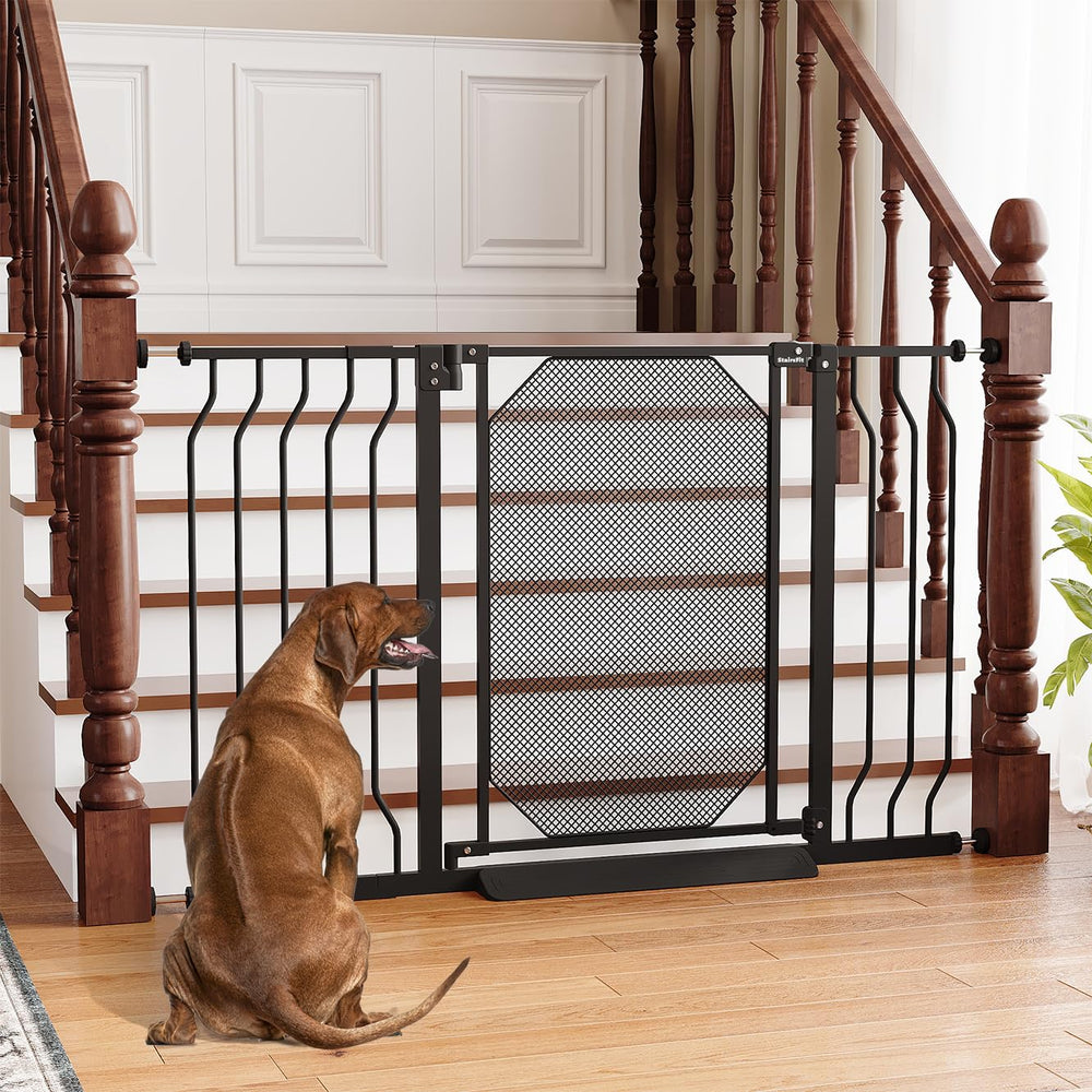 StairsFit 29-48 inch baby gate extension pieces adapt to wide stair openings.
