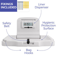 Stardrix Panda Care built-in liner dispenser provides easy access to liners.