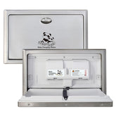 Stardrix Panda Care stainless steel front view shows durable recessed changer for busy restrooms