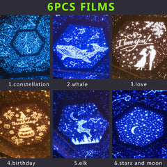 STARS LAMP remote-controlled projector with timer for customizable lighting sessions.