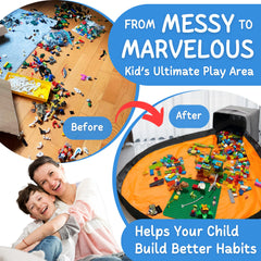 STARSIKO XL collapsible bin design demonstrates quick, mess-free clean-up in busy playrooms.