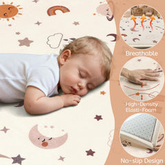 STARUIA Baby Play Mat non-slip back anchors securely on floors during play.