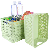 STARVAST 5 pack storage baskets with fish scale pattern for organized shelves