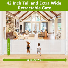 Stcockis 195-inch-wide-gate-extension highlights wide coverage for large openings.
