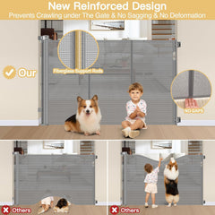 Stcockis 42 inch extra tall gate demonstrates height for stairs and doorways