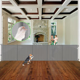 Stcockis reinforced 155-inch gate extended for wide openings keeps kids and pets contained indoors.